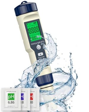 Akvarie hydrometre |   Pool Salt Tester & pH Meter, 5 i 1 pH Salinitet TDS EC & Temperatur Meter, Digital Salinitet Tester TDS Meter til Swimmingpool, Drikkevand, Akvarium, Spa, Saltvand & Boblebad