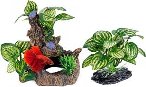 Akvariedekoration |   Betta Akvarium Hule Dekorationer & Fishtank Kunstsilke Planter Blad Pude Hængekøje Skjul Steder Små Fiskeskåle Tilbehør Beta Legetøj (2 Stk)