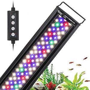 Akvarielamper |   26W 24/7 Belysning Akvarium LED Lys, Solopgang-Dagslys-Måneskin Tilstand Og DIY Tilstand, Justerbar Timer Justerbar Lysstyrke Fisketank Lys Med Udvidelig Beslag 7 Farver Til Planteakvarium