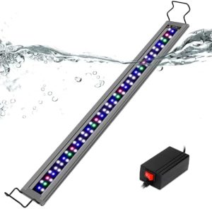 Akvarielamper |   Akvarielampe, 17W fuldspektrum LED akvarielampe med udtrækkelige beslag, til 37″-45″ ferskvandsfisk og plantedampe i flere farver