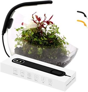 Akvarielamper |   Fishtank Lys – Clip-On Akvarielys – Akvarielys Til Planter – Led Fleksibel Lampe Til Ferskvands Lille Akvarielys – Picosoft Sort 5 Gallon