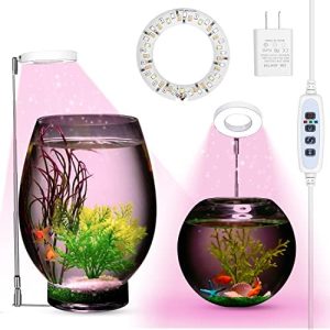 Akvarielamper |   LED Akvariebelysning til Planter, Fishtank Belysning med Fantastiske 3-Farve Skiftende Effekter (10 Lysstyrkeniveauer, 3 Tidsindstillingsmuligheder)