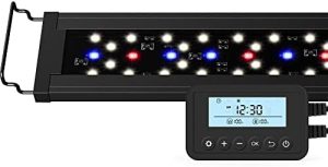 Akvarielamper |   Skyled Plus Akvarieplante Lys, Sødvandsfisk Tank Lys Med Ramp Up Og Dim Down, Spektrum Justerbar Og Belysningsplan Programmerbar Med Controller, 18-24 Tommer, 18 Watt