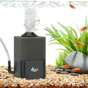 Akvariepumper og filtre |   Akvarium Svamp Filter Nedsænkelig Fisketank Filter Ultra Stille Biokemisk Svamp Med 1 Ekstra Svamp 1 Pose Bio Keramiske Mediekugler Egnet Til Sød- Og Saltvand (5-20 Gallon)