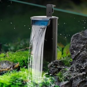 Akvariepumper og filtre |   Kingyeenuo Akvarium Intern Filter, Akvarium Filter Fisketank Filter til Skildpaddebeholdere, Lavt Niveau Vandfald Skildpaddefilter, Til 5 til 4 Gallon