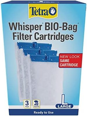 Akvariepumper og filtre |   Whisper Bio-Bag Filterpatroner til Akvarier – Klar til brug, Blå, Stor, 3 stk (Pakke med 1)