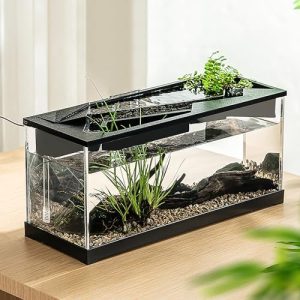 Akvarier og fiskeskåle |   Acryl Lille Fisketank, 1,5 Gallon Betta Fisketank, Selv Rensende Fisketank Med Indbygget Stille Pumpe LED Lys – Ideel Til Hydroponisk Vækstsystem Og Akvaponik