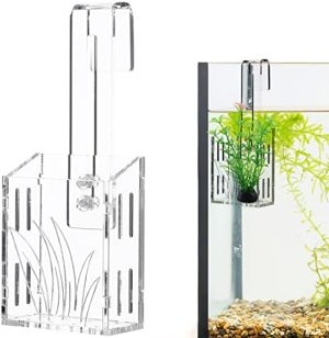 Akvarier og fiskeskåle |   Fishtank Dekorationer Vandplante Hængende Akvatisk Holder Fishtank Akvarie Plantningskop Krystalglas Akvatisk Have Sæt Indendørs Transparent Robust Vandplante Beholder