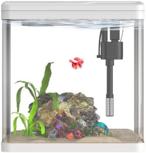 Akvarier og fiskeskåle |   Lille Akvarium Med Filter Og Lys, 2 Gallon Akvarium Startpakker, Selvrensende Akvarium.