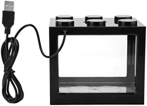 Akvarier og fiskeskåle |   Lille Fisk, Akryl Mini Fisk Desktop Mini Akvarium Skål til Guldfisk Akvarium Startpakker med USB LED Lys Kontor Te Bord Dekoration