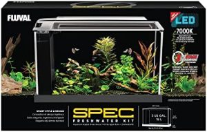 Akvarier og fiskeskåle |   Spec Akvarie Sæt, Akvarie Med LED Belysning Og 3-Trins Filtrationssystem, 5-Gallon