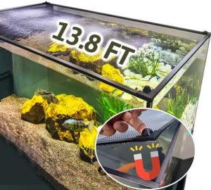 Akvarierensere |   13,8 Fod DIY Magnetisk Fisk Akvarium Anti-Spring Net Dække, Net Skærm Netværk Til Fisk Akvarium Skærm Top Dække, Akvarium Låg Forhindrer Fisk, Krybdyr I At Springe Ud