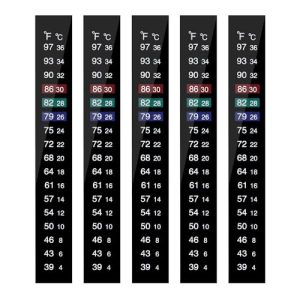 Akvarietermometre |   5 stk. Bryggeri Akvarium Termometer Strips, 39-97â Letlæselig Akvarium Termometer Klistermærke Fisketank Temperatur Klistermærke Selvklebende Termometer Strip Til Bryggeri Akvarium