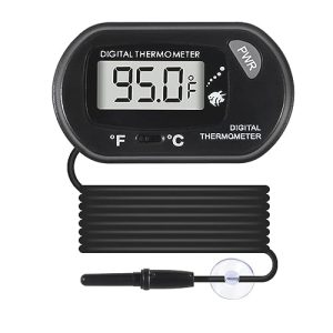 Akvarietermometre |   Digitalt Akvarietermometer, Vandtermometer, Fishtank Termometer, Reptil Termometer Fahrenheit/Celsius (â/â) LCD Skærm Med Vandtæt Sensor Probe Og Sugekop