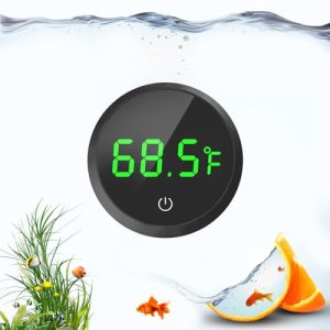 Akvarietermometre |   Fishtank Termometer Akvarium Termometer Trådløs Touch Stang Digitalt Akvarium Termometer LED Display Â±1Â°F Til Overvågning Af Akvarietemperaturen Tilbehør (Sort)