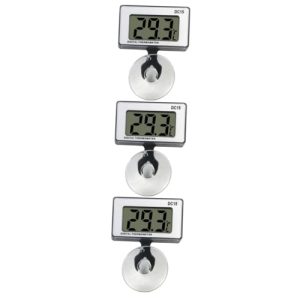 Akvarietermometre |   Sugekop Termometer 3 Stk LCD Termometer Fisketank Termometer Temperaturmåler Akvarium Termometer Hvid Automatisk Kompakt Termometer