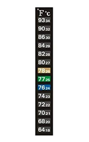 Akvarietermometre |   Traditionelle klæbende akvarietermometre Temperaturskala Fahrenheit Celsius Display 1 stk (64~93F Ikke til feber)