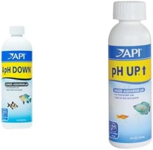 Akvarievandbehandlinger |   Aquarium Pharmaceuticals pH Kontrol Sæt – 30B pH Ned 16 Oz & pH Op 4 Oz Sødvandsakvarium Vand pH Justerer