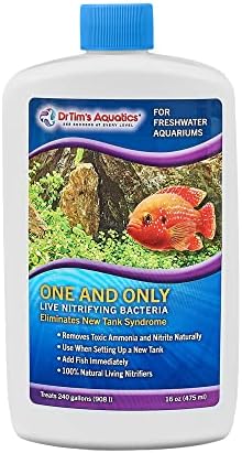 Akvarievandbehandlinger |   Dr. Tim’s Aquatics Freshwater One & Only Nitrificerende Bakterier â Til Nye Fisketanke, Akvarier, Vandfiltrering, Sygdomsbehandling â Miljøvenlig Fisketankrens â Fjerner Toksiner â 16 Oz