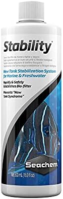 Akvarievandbehandlinger |   Stabilitet Fisketank Stabiliser – Til Sød- og Saltvandsakvarier, 500 ml (Pakke med 1)
