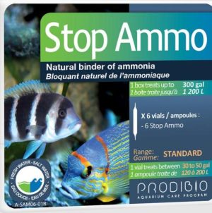 Akvarievandbehandlinger |   Stop Ammo Akvarievand Conditioner til Prodibio – Naturlig bindemiddel til ammoniak – Fisk Akvarievand Conditioner – Saltvand & ferskvand Akvarievand behandling – Vand neutraliseringsmiddel til fisketab (6 ampuller)