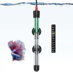 Akvarievarmere og -kølere |   200 Watt Akvarievarmer med Termometer, Fisketankvarmer til 25-50 Gallon