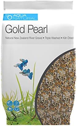 Akvariumsubstrat |   Aqua Natural Gold Pearl 2Lb Grus Substrat Til Aquascaping, Akvarier, Vivarier Og Terrarier 2-4Mm