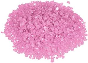 Akvariumsubstrat |   Dekorativt Glasgrus 160G/0.35Lbs Uregelmæssig Sten Sandsten Pink til Akvarieplanter Dekoration