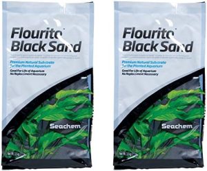 Akvariumsubstrat |   Fluorit Sort Sand Substrat, 7,7 Unces Hver (15,4 Lbs)