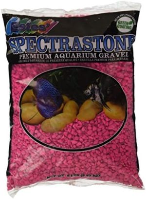 Akvariumsubstrat |   Spectrastone Permaglo Pink Akvariegrus til Sødvandsakvarier, 5-Punds Pose