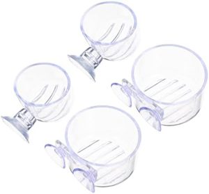 Automatiske fodermaskiner |   4Pcs Rødorm Foder Skaldyrs Foder Skål med Sugekop Akvarie Glas Kegle Foderkop Flydende Fisketank Foder Skål Planteholder til Rejer og Fisk