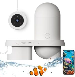 Automatiske fodermaskiner |   Automatisk Fiskefoder Med 2K HD Kamera, Smart Fiskefoder Automatisk Dispenser Med App, Visuelt Fiskefoder Automatisk Dispenser Med Kamera. Automatisk Fiskefoder Velegnet Til Fisketanke Og Akvarier.