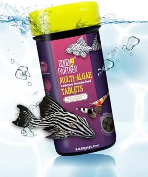 Mad |   Purify Serien Til Alger Vafler Pleco Foder, Spirulina Fisk Foder Til Snegle, Plecos, Alger Spisere Og Bundfiskere, Farveforstærkende, 100% Naturlige Ingredienser, 80g (Pakke Med 1)