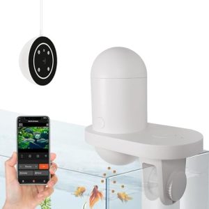 Automatiske fodermaskiner |   Automatisk Fiskefoder Med 2K HD Kamera, Smart App Visuelt Fiskefoder Dispenser, Wifi Timer Auto Fisk Fjernbetjening Regelmæssig Real-Time Fodring