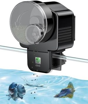 Automatiske fodermaskiner |   Automatisk Fiskefoder Til Akvarium – Auto Ferietimer Fiskefoder Til Fishtank 60 Ml Justerbar Fiskefodermaskine Til Piller Flager Strimler, Batteridrevet (Batteri Ikke Inkluderet)