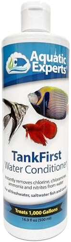 Akvarievandbehandlinger |   Tankfirst Komplet Akvarievand Conditioner – Fisk Vand Conditioner, Fjerner Ãjeblikkeligt Klor, Kloraminer, Og Detoxificerer Ammoniak Fra Fisketank (Tankfirst Regular, 500 Ml)